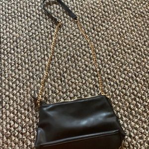 Plain black cross body